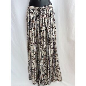 Yado Floral Wide Leg Pants Size S Cutouts Bohemian Romantic Palazzo Floral Cute